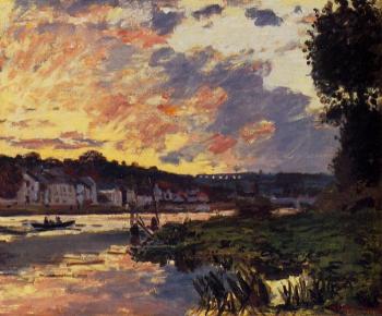 Claude Oscar Monet : The Seine at Bougeval, Evening